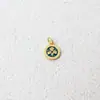 Pingente Tradicional Dourado Conserva Cor Óleo Gota Cinco Vias Deus da Riqueza Pulseira Colar DIY Pingente Estilo Xizang Acessórios de Joia Atacado