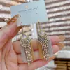 Pendientes de Gancho con Borla de Cadena Multicapa con Forma de Gota de Agua de Circonita de Lujo Ligero Estilo de Corte Retro Exquisitos Nicho con Sentido de Gama Alta para Mujer