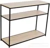 Mesa Larga de Porche, Escritorio, Mesa Auxiliar de Pared de Hierro y Madera Trapezoidal Creativa Simple Europea para Sala de Estar, Pasillo, Pasillo, Tres Niveles