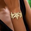 1 pulsera retro de dama de diseño creativo de metal único de estrella de mar hueca estilo vacaciones de playa