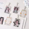 Portatarjetas Rígido de Acrílico con Dibujos de Animales Hisocute para Tarjeta de 3 Pulgadas, Tarjeta de Comedor Estudiantil, Tarjeta de Campus, Estuche Protector