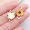 Accesorios para joyería DIY de aleación: Colgantes de flor de goteo de aceite, girasol y margarita para pendientes, collares y llaveros, un superventas transfronterizo
