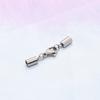 Venta al por mayor acero inoxidable multitalle doble cabeza hebilla de cuerda de cuero cubo pulsera collar accesorios hebilla de cuerda de cuero cabeza de cuerda DIY