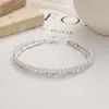 Pulsera de perlas de plata para mujer 925 plata de ley moda Pulsera de doble capa de perlas diseño personalizado temperamento joyería de plata