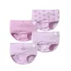 Calcinhas de Algodão para Meninas, Não Apertam, Roupa Íntima Infantil, Cuecas para Bebês, Quatro Peças por Caixa, em Estoque