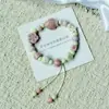 Pulsera de Cerámica Jingdezhen Nueva Pulsera de Cerámica Estilo Chino Joyería Hecha a Mano Cuerda Estilo Tíbet Puesto de Pulseras Jingdezhen