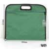 Shude A4 Bolsa de archivo portátil lona cremallera bolsa de información Oxford impermeable bolsa de conferencia negocios doble bolsa de almacenamiento