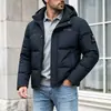 2026 Invierno Ropa para Papá de Edad Media y Mayor Casual de Negocios Chaqueta de Algodón para Hombre con Capucha Desmontable Protección contra el Frío Gruesa Calentita de Algodón
