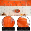 Decoraciones de Fondo de Halloween Transfronterizas, Decoraciones para Fiestas de Miedo, Banderas de Cortina de Lluvia, Pegatinas de Murciélagos y Fantasmas, Banderines de Borlas