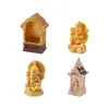 Paisagem em miniatura criativa Santuário indiano Estatueta de Ganesha enfeite fofo acessório de decoração DIY decoração de mesa mini