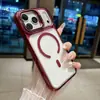 Adecuado para iPhone 18 Pro Max, funda de teléfono con soporte magnético para lente tipo piel, cubierta protectora anticaídas Apple 17 15
