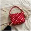 Bolsa de Nylon com Bolinhas de Nicho Super Popular para Mulheres 2024 Nova Versátil Bolsa de Ombro/Axila para Sair para o Trabalho Pequena Bolsa