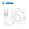 Ventilador Soplador Micro Hxb5015 CC 12V Ventilador Silencioso Proyecto de Impresora 3D Proyector Luz de Escenario Soplador
