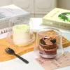 Caja para Pastel Mousse Postre Mil Capas Redonda de 3 Pulgadas Caja de Embalaje de Ampolla Caja para Empaque de Postre de Frutas Pastelería