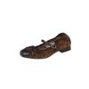 Zapatos Mary Jane de Leopardo Súper Suaves a Juego de Color Primavera 2025 de Tacón Bajo Grueso Punta Redonda Cuero de Un Botón para Mujer