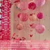 Decoração de Quarto de Casamento Rosa com Cordão Longo de Palavras Felizes, Lanternas, Cascata, Borboletas, Painel de Decoração de Casamento para o Quarto da Noiva e Sala de Estar