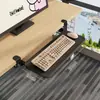 Tablero de extensión de escritorio, soporte para ratón y teclado de computadora, estante de almacenamiento, organizador debajo del escritorio, instalación sin perforaciones, estante de estación de trabajo extraíble