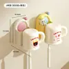 Soporte de pared para cepillo de dientes y vaso, estante de pared para vaso de enjuague bucal, almacenamiento de cepillo de dientes eléctrico, colgador de vasos de dientes para baño del hogar