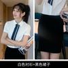Primavera e verão de 2022 estilo universitário retrô estilo coreano terno profissional lapela estudante camisa de manga curta feminina top liso feminino