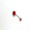 Europeu e Americano Popular Transfronteiriço Aço Inoxidável Pressionado Diamante Clave do Ventre Anel de Umbigo Joia de Piercing Venda Direta da Fábrica Personalidade