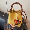 Bolso Cubo Retro Versátil de Nicho 2026 con Textura, Bolso de Mano Patchwork de Uso Diario de Moda, Bolso de Hombro y Cruzado a la Moda