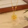 Collar Colgante de Flor para Mujer 2025 Nuevo Estilo Chino Diseño Hueco Nicho Floración Riqueza Cadena para Clavícula