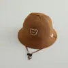 Gorro de Bebé Estilo Coreano Primavera y Otoño Delgado Lindo Oso Sombrero de Pescador Verano Exterior Protector Solar Sombrero de Sol para Bebés y Niños Pequeños