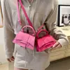 Bolso de Mano Textil para Viajes de Mujer 2024 Verano Nuevo Todo Fósforo Ins Bolso de Hombro Cruzado Elegante Bolso Cuadrado Pequeño para Mujer