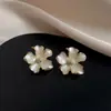 Oferta especial: Pendientes de Flor de Gardenia Suave, Estilo Francés, Diseño Simple y de Nicho, Exquisitos, Dulces, Frescos y con Sensación de Alta Gama