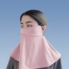 Máscara de seda de gelo verão ao ar livre equitação ajustável nariz exposto anti-UV respirável rosto cobrindo protetor solar máscara de lenço facial
