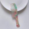Novo coreano ácido acético placa pente simples retro mármore textura pente cabelo leopardo impressão pente cabelo pente mulheres atravessar a fronteira