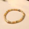 Pulsera de Hilo con Cuentas de Raíz de Bodhi Aterida, León Despertando Fruta Marfil, Cuentas de Transferencia Manual de Seis Caracteres Retro, Placa de Doble Círculo para Jugar en los Dedos Suave