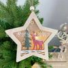 Adornos Navideños Xinyou Estilo C, Casas de Madera Iluminadas, Decoraciones Navideñas, Regalos para Niños, Adornos Navideños Iluminados Transfronterizos
