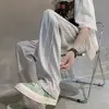 Pantalones transpirables de seda helada transfronterizos para hombre, verano, moda urbana, finos y frescos, modernos, holgados, de pierna recta, con rayas, de pierna ancha, casuales