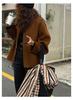 Transfronterizo 2025 Otoño e Invierno Nuevo Coreano Ins Francés Retro Elegante Solapa Corto Lana Abrigo de Abrigo Mujer Abrigo de Lana