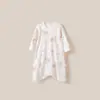 Pijamas para bebé de algodón puro, Clase A, para otoño e invierno, ropa de dormir de manga larga para bebés e infantes, ropa de dormir unisex para bebé, de una pieza