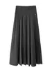 Falda plisada de lana de cintura alta estilo coreano Luxi para mujer, nueva falda casual versátil semi-elástica de otoño e invierno 1768