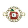Accesorios de joyería para hacer uno mismo: collar, pulsera, colgante individual con incrustaciones de aleación hueca y aceite de manzana, accesorios con borde cruzado