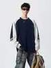 Sudadera con capucha de bloques de color retro estilo americano para hombre, nuevo diseño de otoño, versátil y moderna, top casual oversized