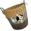 Cesta de Ropa Sucia Extra Grande, Cesta de Almacenamiento Linda con Forma de Perro Estilo Ratán, Cesto de Lavandería para Baño, Contenedor de Fieltro para Juguetes y Snacks