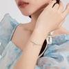 Pulsera de Tobillo de Plata S999 Rama de Luna para Mujer, Pulsera Fresca, Dulce, Linda, Pulsera Fresca, Fantasía, Misteriosa, Romántica