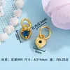 Plata Pura 999 Corazón de Melocotón Colgante Pequeño Accesorios para Joyería DIY Chapados en Oro Dijes para Pulsera Accesorios de Colgante Venta al por Mayor