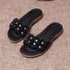 Nuevos Zapatos de Mujer 2025, Zapatos de Perlas de Moda, Zapatillas Planas, Zapatos Casuales Pequeños con Aroma, Suministro Transfronterizo, Dropshipping