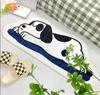 Alfombrilla de baño antideslizante con imitación de cachemira para cachorro, sencilla, para puerta de entrada, dormitorio y baño.