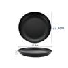 Comercio exterior transfronterizo plato de plástico negro disco plato para cena plato para fruta plato para bocadillos hogar Amazon fábrica venta al por mayor