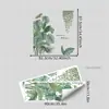 BRUP Calcomanía de Pared de Planta Montera Verde Acuarela Estilo Nórdico Decoración de Pared para Sala de Estar del Hogar Calcomanía Autoadhesiva ZN4868N