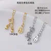 Cadena de Cola de 5 cm Collar Pulsera Chapado en Oro de 18 Quilates Cadena de Extensión Hebilla de Resorte Hebilla de Bolso Flor de Iris Cadena de Cola Accesorios para Joyería DIY