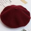Fábrica de Boinas de Lã Atacado Chapéus de Artista Femininos para Outono e Inverno, Logo Personalizável, Circunferência da Cabeça Ajustável, Chapéus Vintage de Cor Sólida
