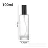 Botella de Perfume de Vidrio Transparente con Fondo Grueso y Tapa de Presión, Botella con Atomizador de Perfume Tipo Prensa, Botella Dispensadora de Muestra de Hidratante Cosmético