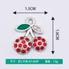 Acessórios DIY de Joias Estilo Coreano Pingente Único Gota de Óleo de Cereja Cartoon 3D Pingente de Liga com Pedras Strass Colar Transfronteiriço